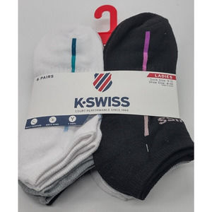 Women's K Swiss socks 9-11 new low cut 6 pair pack brand new